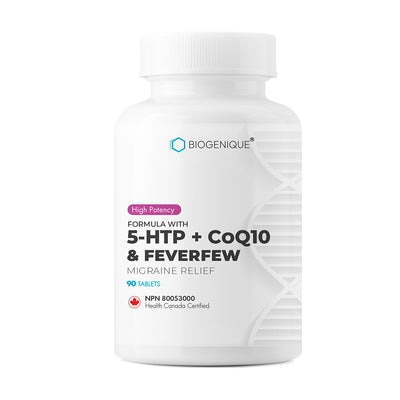 CoQ10, 5-HTP & Feverfew formula