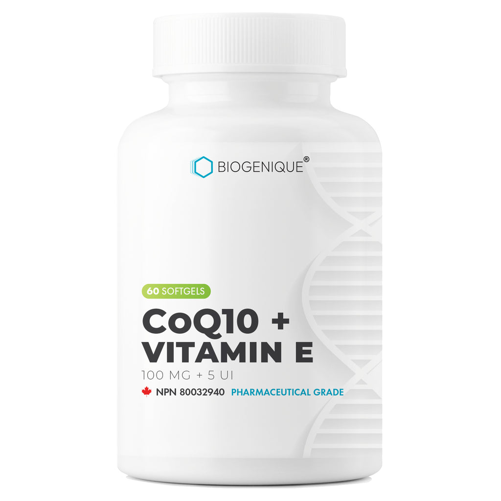 coenzyme q10 l carnitine vitamin e CoQ10 + Vitamin E – Biogenique Inc